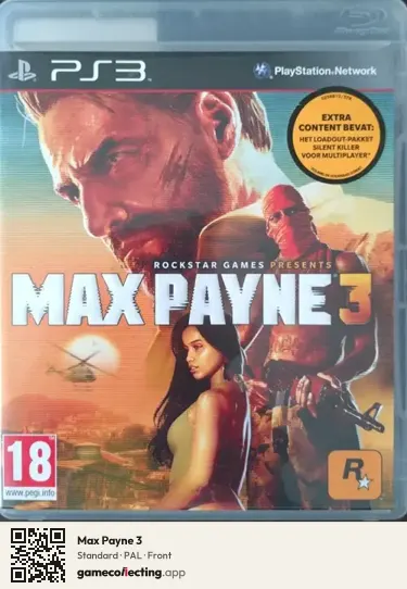 Max Payne 3 PlayStation 3, PAL box front