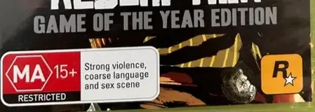 Red Dead Redemption, the Australian classification mark on its front