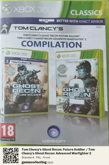 Tom Clancy's Ghost Recon: Future Soldier / Tom Clancy's Ghost Recon: Advanced Warfighter 2 Xbox 360, PAL box front