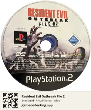 Resident Evil Outbreak File 2 PlayStation 2, PAL disc