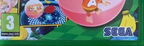 Super Monkey Ball Banana Mania, the PEGI square on its front