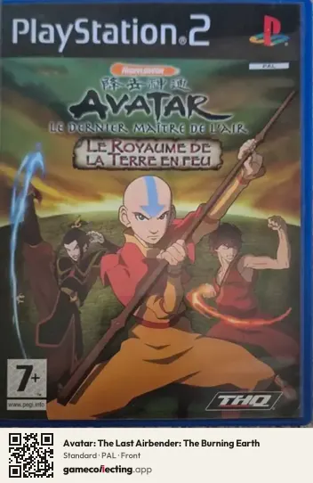 Avatar: The Last Airbender: The Burning Earth PlayStation 2, PAL box front