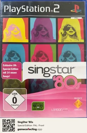 SingStar '80s PlayStation 2, PAL box front