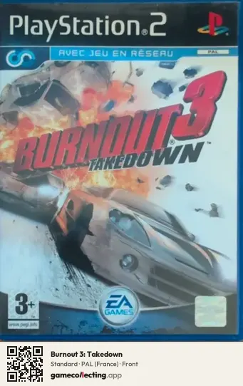 Burnout 3: Takedown PlayStation 2, France box front