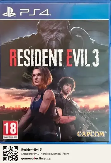 Resident Evil 3 PlayStation 4, Nordic countries box front