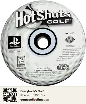 Everybody's Golf PlayStation, NTSC disc