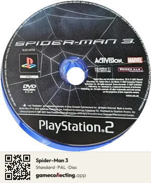 Spider-Man 3 PlayStation 2, PAL disc