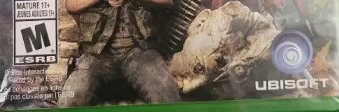 Far Cry 4, the ESRB box on its front