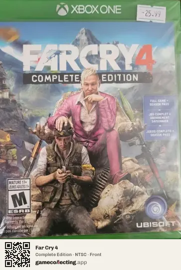 Far Cry 4 Xbox One, NTSC box front