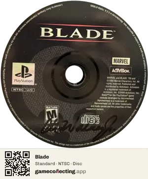 Blade PlayStation, NTSC disc