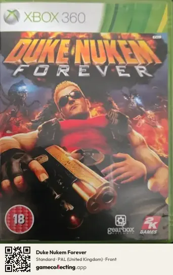 Duke Nukem Forever Xbox 360, United Kingdom box front