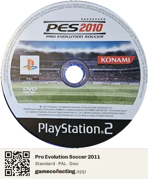 Pro Evolution Soccer 2011 PlayStation 2, PAL disc
