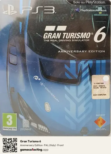 Gran Turismo 6 PlayStation 3, Italy box front