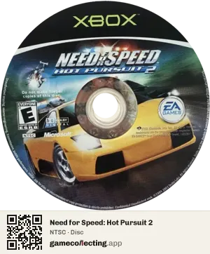 Need for Speed: Hot Pursuit 2 Xbox, NTSC disc