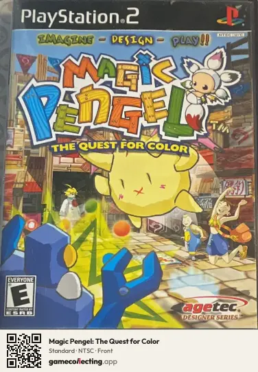 Magic Pengel: The Quest for Color PlayStation 2, NTSC box front