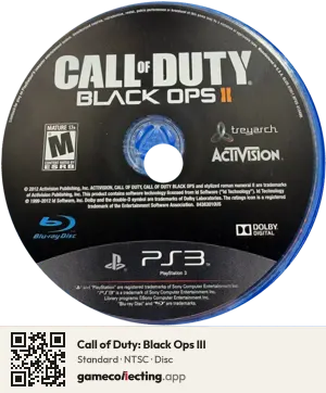 Call of Duty: Black Ops III PlayStation 4, NTSC disc