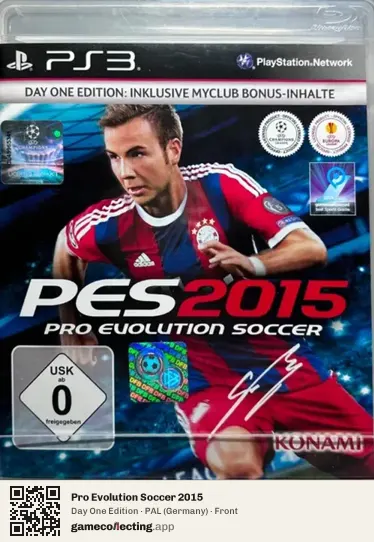 Pro Evolution Soccer 2015 PlayStation 3, Germany box front