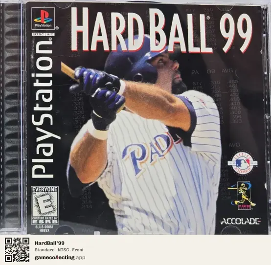 HardBall '99 PlayStation, NTSC box front