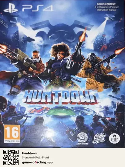 Huntdown PlayStation 4, PAL box front