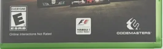 F1 2017, the ESRB box on its front