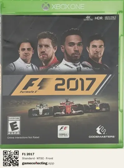 F1 2017 Xbox One, NTSC box front