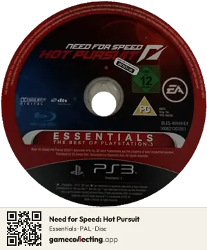 Need for Speed: Hot Pursuit PlayStation 3, PAL disc