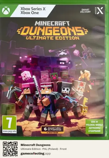 Minecraft Dungeons Xbox Series X, Poland box front