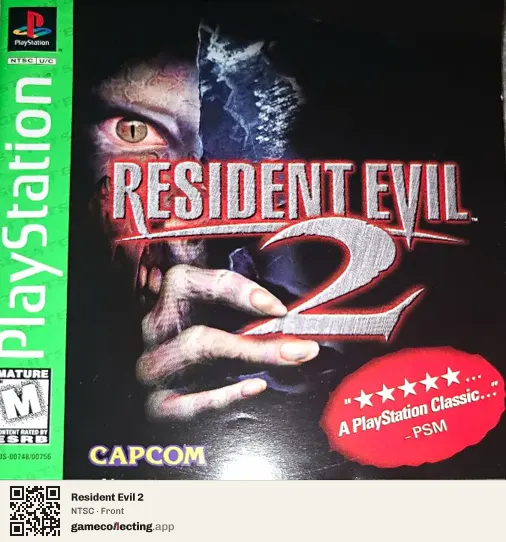Resident Evil 2 PlayStation, NTSC box front