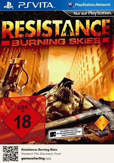 Resistance: Burning Skies PlayStation Vita, Germany box front