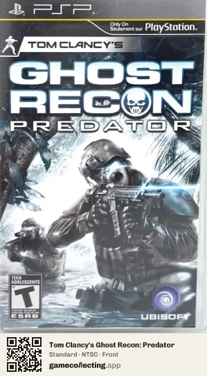 Tom Clancy's Ghost Recon: Predator PlayStation Portable, NTSC box front