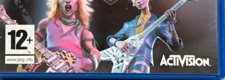 Guitar Hero Encore: Rocks the 80s, the PEGI square on its front
