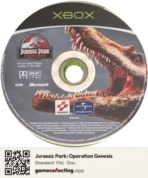 Jurassic Park: Operation Genesis Xbox, PAL disc