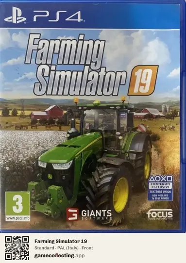 Farming Simulator 19 PlayStation 4, Italy box front