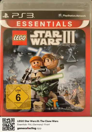 LEGO Star Wars III: The Clone Wars PlayStation 3, Germany box front