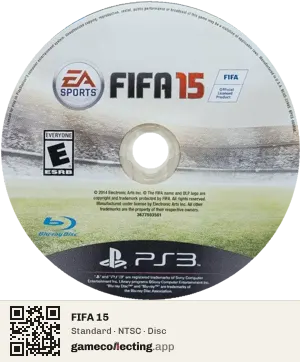 FIFA 15 PlayStation 3, NTSC disc