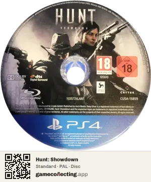 Hunt: Showdown PlayStation 4, PAL disc