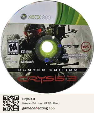 Crysis 3 Xbox 360, NTSC disc