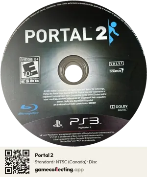 Portal 2 PlayStation 3, NTSC disc