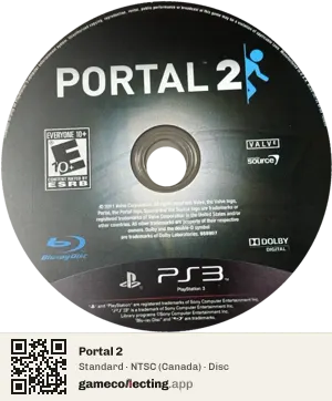 Portal 2 PlayStation 3, NTSC disc