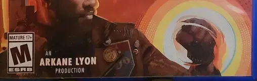 Deathloop, the ESRB box on its front