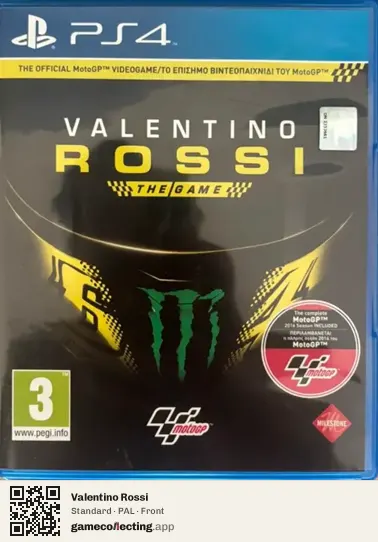Valentino Rossi PlayStation 4, PAL box front