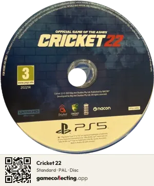 Cricket 22 PlayStation 5, PAL disc