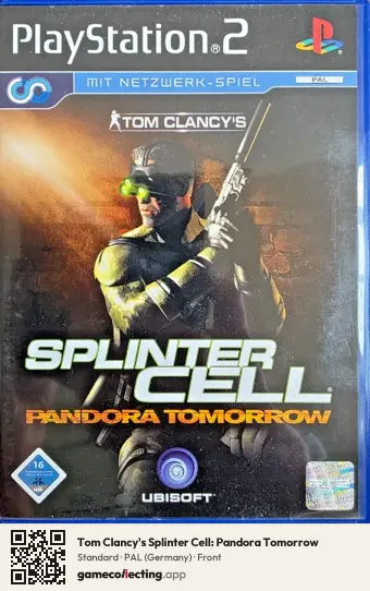 Tom Clancy's Splinter Cell: Pandora Tomorrow PlayStation 2, Germany box front