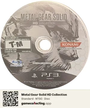 Metal Gear Solid HD Collection PlayStation 3, NTSC disc