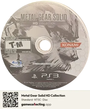 Metal Gear Solid HD Collection PlayStation 3, NTSC disc