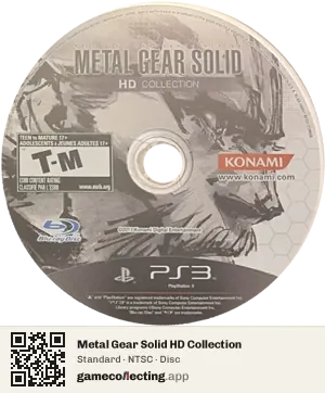 Metal Gear Solid HD Collection PlayStation 3, NTSC disc