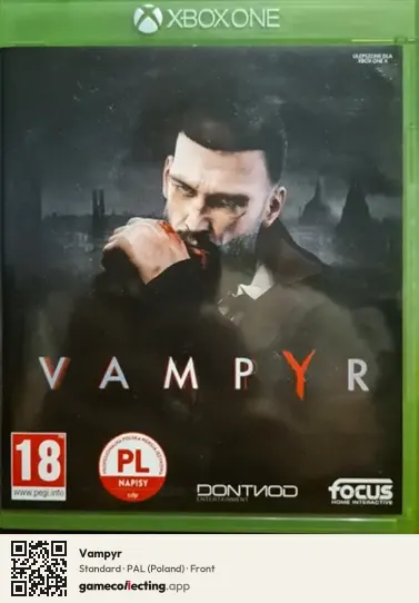 Vampyr Xbox One, Poland box front