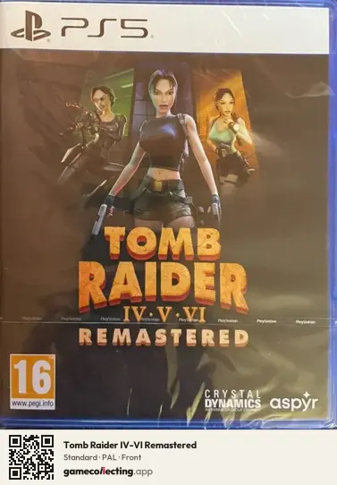 Tomb Raider IV-VI Remastered PlayStation 5, PAL box front