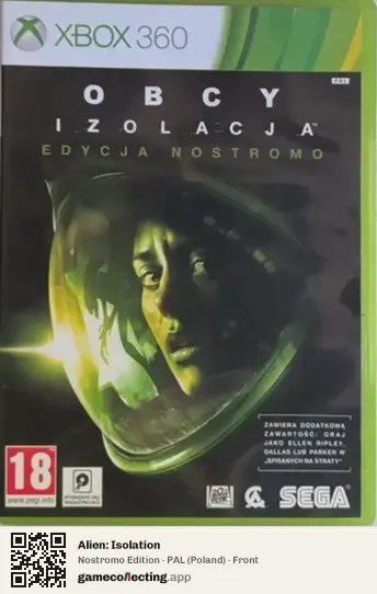 Alien: Isolation Xbox 360, Poland box front