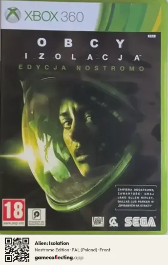 Alien: Isolation Xbox 360, Poland box front